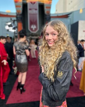 Sofia Sanchez Instagram - The premiere and after party in Hollywood were magical. The people I shared this experience with were the kindest, most creative, most supportive group of people in the world. Thank you for making my first film the stuff dreams are made of. Congratulations everyone, and happy opening of #TheHungerGames, in theaters tomorrow! ❤️Maude Ivory Baird #stewarttalent #bonnieshumofsky