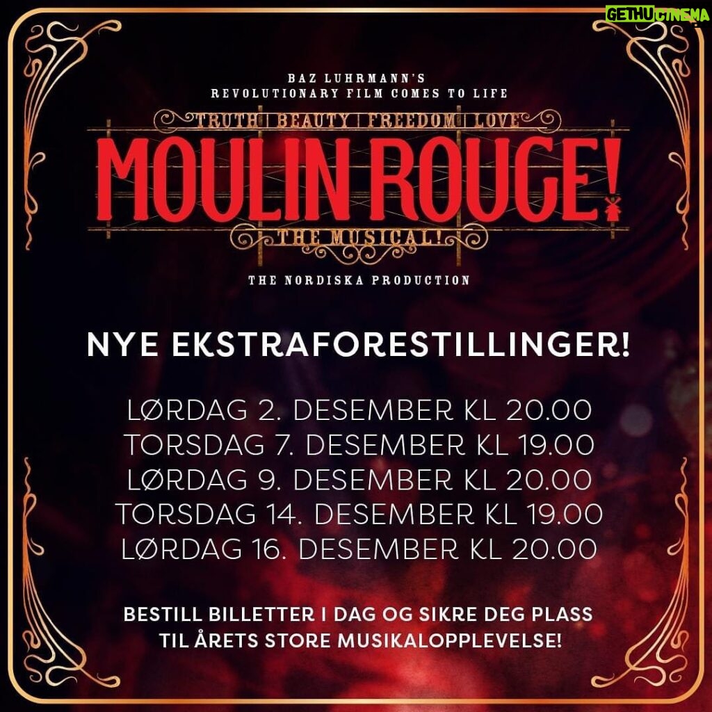 Sondre Lerche Instagram - Ready for shows #15, #16 and #17 this weekend. What’s your plan? More shows added for December🎄 #moulinrougethemusical #oslove #visitnorway #xmas Photos by @fredrikarff 🎭 Chateau Neuf