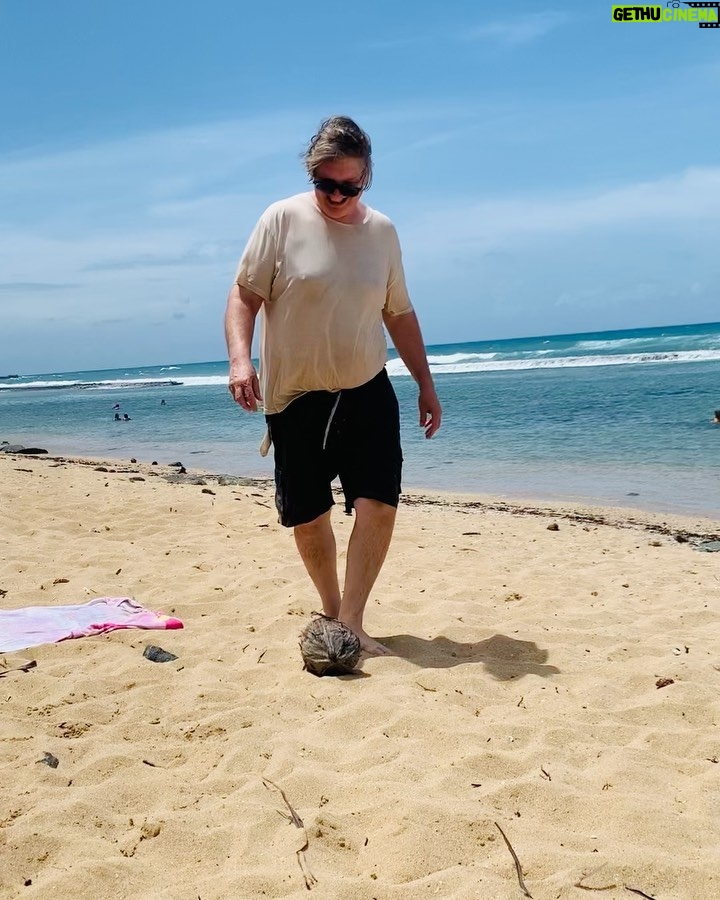 Spencer Tunick Instagram - First vacation with family since the beginning of the pandemic. So lucky to be here in Puerto Rico. Staying with friends who enjoy coconut ball. 🥥 = 🏈