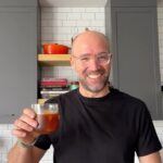 Stefano Faita Instagram - Negroni svegliato ☕🥃 You’ll need: - Moka espresso machine - Stefano espresso classico - Vermouth - enough to fill the bottom chamber - 30 ml Campari - 30 ml Gin - Ice cubes - Orange 1. Fill the bottom chamber with Vermouth 2. Fill the cup with Stefano espresso classico 3. Brew the coffee (oh, the smell!) 4. Over ice in a glass, pour 30 ml coffee, 30 ml Campari and 30 ml Gin 5. Stir to chill and strain over a large rock 6. Serve with an expressed Orange Salute! #internationalcoffeeday #negronisvegliato