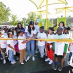 Stephen Curry Instagram – What an incredible day in Oakland celebrating with the students and community of @lockwood_steam_academy as we revealed their new schoolyard—two new mini soccer pitches, multi-sport courts, and kid-designed play structures, plus a nature exploration area, incredible murals, and a Little Town Library. Not sure who had more fun, the students or us!
 
We also had the chance to announce @eatlearnplay’s ambitious new effort to transform the school experience for a generation of Oakland students. We are committed to raising and investing $50 million+ by the end of the 2025-2026 school year to have the most significant possible impact on kids in our community across all three pillars of our work. 
 
Thank you to our dedicated community of partners and volunteers who supported the event including @Kaboom, @ousdnews, the Bhusri family, @ACCFB, @ckoakland, @oaklitcoalition, @oaklandgenesis, @oaklandroots, @coachbrandonpayne, @djdsharp, @sportcourtnorcal, @currybrand and @underarmour.
 
 📷: @noahgphotos/@gettyimages,@desmondcharlesphoto