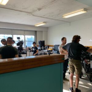 Steve Blackman Instagram - The amazing @rituarya first day of shooting at an abandoned mental hospital. It was clearly a lot of fun (this shot didn’t make the final cut!) @umbrellaacad @netflix @castanedawong
