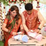 Sugandha Mishra Instagram - ❤️Celebrating the upcoming arrival of our little one..Our Baby Shower in a Maharashtrian Traditional Way (dohale jevan) followed by all the customs .. Oti Bharan ,Pooja 🙏🏻and fun rituals like 🍪Barfi Peda Rasam, Name Suggestions by all the Guests, Bow & Arrow (Teer Kaman),🏹 Cake Cutting🎂,Fun games like Diaper Changing 🍼etc. #SWIPELEFT P.S : ❤️we loved performing on a Special Song🎤 Specially Made by us for our lil one which was written & Composed by Sugandha and Sung by both of us ( we will soon share it) . Feeling overwhelmed and blessed to be loved by so many amazing people 🙏🏻😍 Thanks All for Showering Love & Blessings as Always 🙏🏻💐😇 . . #swipeleft #babyshower #dohalejevan #paithanisaree #floraljewellery #godhbharai #maharashtrianbabyshower #celebration #fun #sugandhamishra #drsanketbhosale #momtobe #blessed #paithani #paithanisaree Iskon Temple, Juhu