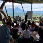 Susan Carland Instagram - Learning in a magical treehouse facing Mt Kinabalu in Borneo!