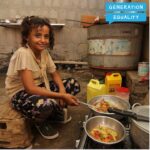 Susan Carland Instagram - Meet Muna! Muna is 10 years old and lives in a refugee camp in Yemen. Her family fled there after ongoing fighting in their home village. Today, on #DayoftheGirl I’m sharing Muna’s story, to show the resilience, bravery and strength of girls around the world. Join me through the day with updates on Muna and how @UNICEFAustralia are working to give a fair chance to every girl. #GenerationEquality deserve clean water and soap