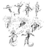 Tarun Lak Instagram - Some Luca work! This small scene, part of the "swim" sequence was my first casting on the show. It also happened to be the first sequence in animation, and the "Silenzio Bruno" shot ended up being the first shot to be finaled in animation, a sweet way of diving into the film. Being the first sequence in animation, we spent a lot of time figuring out the personality, style of movement and appeal even though there was a ton of great preproduction done beforehand. It was fun to figure out how the physicality of Luca would change between his human form and his sea-monster form, and to show a subtle difference between Luca and Alberto. I've included my very early thumbnails on these. Though similar in spirit, the details evolved through the process. We tried several versions of these shots, with some great feedback from the animation team, sweet drawovers from @deanna_marsigliese, the other leads and ofcourse, the man @enricocasa before landing on this. Shout out to all the other departments for their stellar work on this too! Silenzio Bruno! #Luca #alberto #seamonster #Pixar #animation #animatorprocess #animationthumbnails #silenziobruno #disneypixar #Pixarluca Pixar Animation Studios