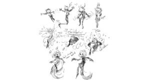 Tarun Lak Instagram - Some Luca work!

This small scene, part of the "swim" sequence was my first casting on the show. It also happened to be the first sequence in animation, and the "Silenzio Bruno" shot ended up being the first shot to be finaled in animation, a sweet way of diving into the film.

Being the first sequence in animation, we spent a lot of time figuring out the personality, style of movement and appeal even though there was a ton of great preproduction done beforehand.
It was fun to figure out how the physicality of Luca would change between his human form and his sea-monster form, and to show a subtle difference between Luca and Alberto.
I've included my very early thumbnails on these. Though similar in spirit, the details evolved through the process. We tried several versions of these shots, with some great feedback from the animation team, sweet drawovers from @deanna_marsigliese, the other leads and ofcourse, the man @enricocasa  before landing on this.

Shout out to all the other departments for their stellar work on this too!

Silenzio Bruno!

#Luca #alberto #seamonster #Pixar #animation
#animatorprocess #animationthumbnails #silenziobruno #disneypixar #Pixarluca
