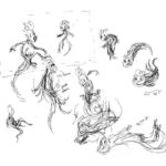 Tarun Lak Instagram - Some Luca work! This small scene, part of the "swim" sequence was my first casting on the show. It also happened to be the first sequence in animation, and the "Silenzio Bruno" shot ended up being the first shot to be finaled in animation, a sweet way of diving into the film. Being the first sequence in animation, we spent a lot of time figuring out the personality, style of movement and appeal even though there was a ton of great preproduction done beforehand. It was fun to figure out how the physicality of Luca would change between his human form and his sea-monster form, and to show a subtle difference between Luca and Alberto. I've included my very early thumbnails on these. Though similar in spirit, the details evolved through the process. We tried several versions of these shots, with some great feedback from the animation team, sweet drawovers from @deanna_marsigliese, the other leads and ofcourse, the man @enricocasa before landing on this. Shout out to all the other departments for their stellar work on this too! Silenzio Bruno! #Luca #alberto #seamonster #Pixar #animation #animatorprocess #animationthumbnails #silenziobruno #disneypixar #Pixarluca Pixar Animation Studios