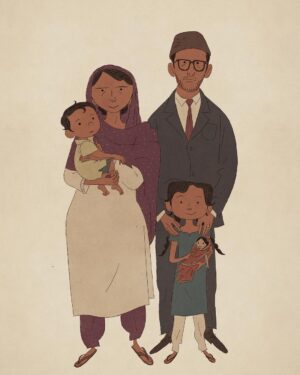 Tarun Lak Instagram - ‘The Moon from Dehradun’ is out on shelves and online today.

Beautifully written by @shirinshamsi1 , published by @simonkids , the story is based on Shirin’s mother’s experience during the partition. I had the privilege of this being my picture book to illustrate. 

I cannot stress enough how important this book was for me in its substance.

The story follows a girl named Azra who accidentally leaves her favorite doll behind when her family has to all of a sudden move from Dehradun to Lahore, in the midst of the Partition of India. 

After diving in to research for the book and getting as much information and pictures from the Author’s family, I arrived at the design of the family here. This evolved a bit in some details as I got through the book.

Hope to share more in the coming weeks!

Order link in bio (or hopefully available in a bookstore near you)

#themoonfromdehradun #indiapakistanpartition #picturebook #illustration #kidlitart