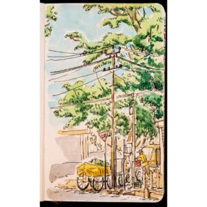Tarun Lak Instagram - Highlights of my recent sketches from my trip to India. 
This was planned to be longer covering more places, but unfortunately Covid had other ideas.
Some of these are more successful than others. I'm not a watercolor artist by any means, but these were fun to do. 

#sketchbook #watercolor #ink #india #chennai #bengaluru #sketches