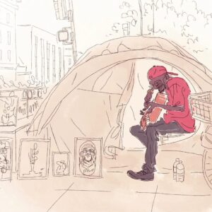 Tarun Lak Instagram - Dude on Shattuck 

 #berkeley #streetmusic #sketch #procreate