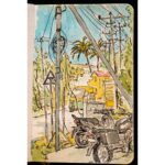 Tarun Lak Instagram - Highlights of my recent sketches from my trip to India. This was planned to be longer covering more places, but unfortunately Covid had other ideas. Some of these are more successful than others. I'm not a watercolor artist by any means, but these were fun to do. #sketchbook #watercolor #ink #india #chennai #bengaluru #sketches