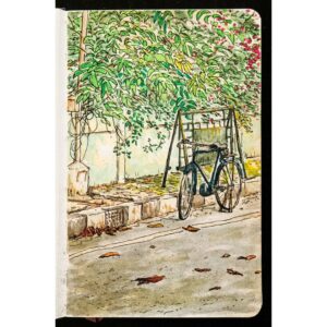 Tarun Lak Instagram - Highlights of my recent sketches from my trip to India. 
This was planned to be longer covering more places, but unfortunately Covid had other ideas.
Some of these are more successful than others. I'm not a watercolor artist by any means, but these were fun to do. 

#sketchbook #watercolor #ink #india #chennai #bengaluru #sketches