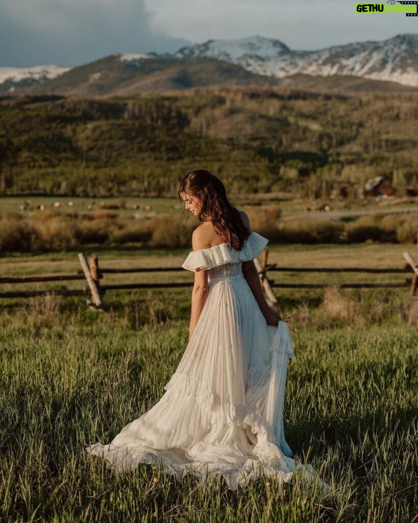 Taylor Hill Instagram - @taylor_hill and Daniel Fryer are married! The couple worked with Hanna Peterson of @table6productions to plan their wedding weekend, held at Devil’s Thumb Ranch in Colorado. “As much as I travel for work—I have literally been [going] non-stop since the age of 14—Colorado has always been my constant, my rock, my home, and my heart. That is until I met Danny. Danny makes me feel home wherever we are. I wanted to share this once-in-a-lifetime moment with all our loved ones in my constant, favorite place, Winter Park, Colorado,” shares the bride. Tap the link in our bio to see exclusive photos from the couple's Western-inspired wedding. Photos: @cedarandpines