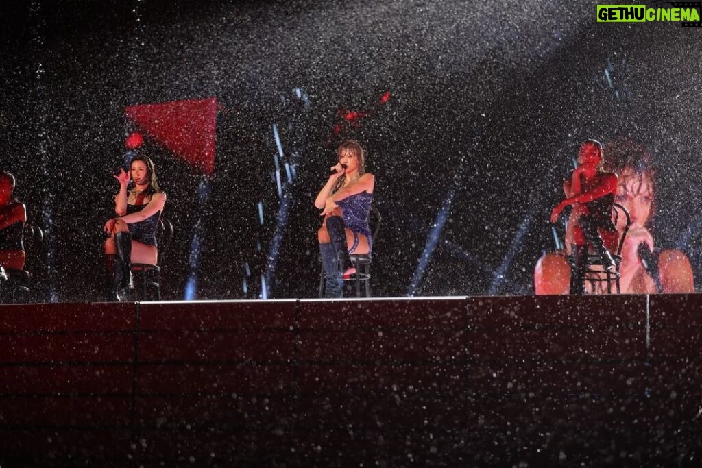 Taylor Swift Instagram - Last night we all danced together in the rain for THE ENTIRE 3.5 HOUR SHOW in foxy Foxborough MA!! We’ve had rain shows at Gillette Stadium before but this was a full on deluge that never let up, I just want to thank that iconic crowd!! Love you so much you have no idea 💕🥰🥲