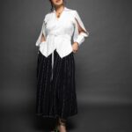 Tisca Chopra Instagram - Black and white with a hint of Christmas .. In @lovebirds.studio @misho_designs & @gucci 📸 @palashsverma Hair @shabnam_azmi #everydayslay