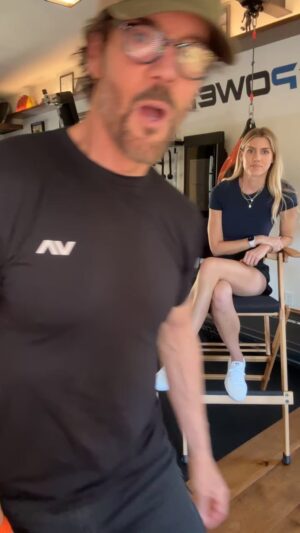 Tony Horton Instagram - Ashley and Tony sitting down talking about Ashley‘s brand new dance workout program. Get ready, get funky. Talk to you all at 3 PM today! And I do a thing.