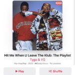 Tyga Instagram - Hit Me When U Leave The Klub:The Playlist Out Now Everywhere…Alternate Cover 🔥🔥😮‍💨😮‍💨