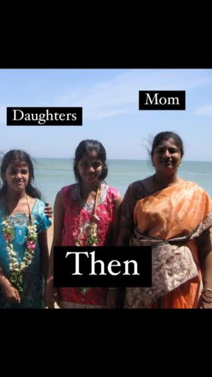 Vaishali Thaniga Instagram - Then & now 😂 Mommy with her two daughters 😃❤️🙈 @gayathri_thaniga thangachi ❤️ @sujatha_thaniga mommy ❤️

#instareels #reelsvideos #reelsviralvideo❤️❤️❤️❤️ #reelitfeelit #instadaily #trendingreels #trendingsongs #trendingnow #transformation #alert #instamood #family #mom #daughter #love