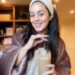 Vanessa Hudgens Instagram - #ad GRWM for a packed day! Today is going to be a busy one, so I know I have to start my day right. That’s why I’m choosing to #feelplantygood and starting my day with my favorite, Beige Not Boring Smoothie. Silk Almondmilk and the other nutrients help me feel planty good all day! Join me to take on the @silk Feel Planty Good Challenge and you could even win free breakfast for life! Go to the link in my bio to sign up, find my recipe and even download a coupon! #recipes #grwm