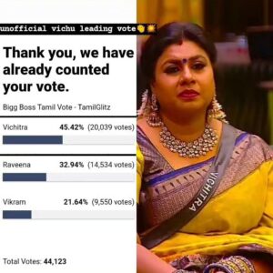 Vichithra Instagram - Let's start the voting. 🔥🔥
.
.
.
#bigboss #bigboss7 #biggbosstamil #disneyhotstarplus #rendulaonnupaakkalaam #disneyhotstar #vote #finalist
