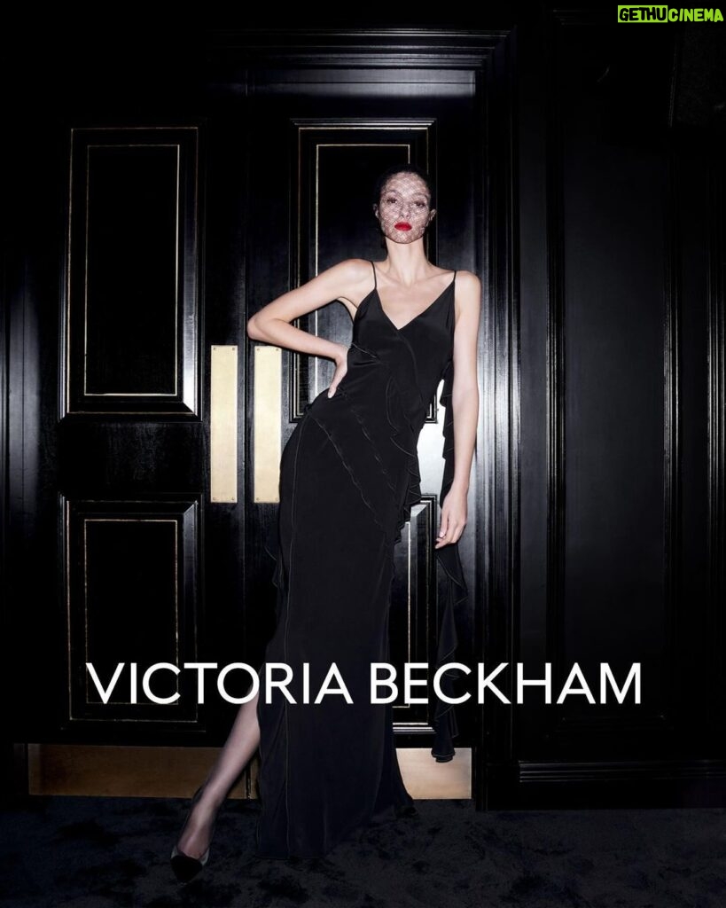 Victoria Beckham Instagram - AVAILABLE NOW! Romantic ruffles add a contemporary attitude to effortless gowns. Shop the exclusive Asymmetric Frill Dress in black at VictoriaBeckham.com and at 36 Dover Street.