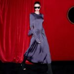 Victoria Beckham Instagram - AVAILABLE NOW! Sophistication in Ultraviolet. Shop the Long Sleeve Gathered Midi Dress at VictoriaBeckham.com and at 36 Dover Street. #VBHoliday