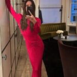 Victoria Beckham Instagram - Excited to share my exclusive capsule with @mytheresa.com, inspired by some of my favourite silhouettes, with a signature ‘90s twist. The pieces are crafted to elongate, accentuate and elevate the body in a modern way, and the gorgeous jewel tones feel so perfect for this time of year!! Kisses xx Shop the exclusive 21-piece capsule at Mytheresa.com.