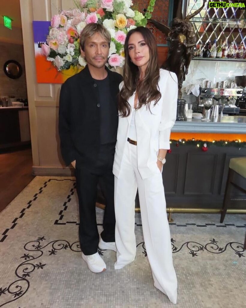 Victoria Beckham Instagram - Thank you @voguemagazine, @thewebster and my friends for an amazing lunch and talk today! So thrilled for my fashion, #VBFragrance and #VBEyewear to be here in Miami. Loved meeting all of the #Vogue100 ladies and thank you @lhd for hosting us and @lilahramzi for our wonderful talk. Kisses from Miami 🇺🇸 xx I’m wearing my #VBSS24 white suit, coming soon to VictoriaBeckham.com and 36 Dover Street!!