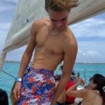 Vincent Michael Webb Instagram - Fun catamaran tour from Cancún to Isla Mujeres! ☀️ #catamaran #boatlife #cancun #cancunlife #teenboy #16yearsold #teenactor #vivamexico #islamujeres #vivalavida #vincentwebb #vincentcancun @vincentwebb.official Cancún México
