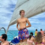 Vincent Michael Webb Instagram - Fun catamaran tour from Cancún to Isla Mujeres! ☀️ #catamaran #boatlife #cancun #cancunlife #teenboy #16yearsold #teenactor #vivamexico #islamujeres #vivalavida #vincentwebb #vincentcancun @vincentwebb.official Cancún México