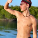 Vincent Michael Webb Instagram - Hanging lagoon side in Cancun #cancunlife #cancun #skullcap #teenactor #modelo #dockside #lagoon #mexico #vincentcancun Cancún México
