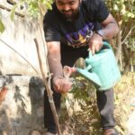 Vishwa Raghu Instagram - I've accepted #GreenindiaChallenge from @shekarmaster Planted 3 saplings. Further I am nominating my guru #RajuSundaram my master @offl_Lawrence n my wife @pranaviacharya to plant 3 trees & continue the chain..special thanks to @MPsantoshtrs garu for taking this intiative..👏👏👏😍😍
