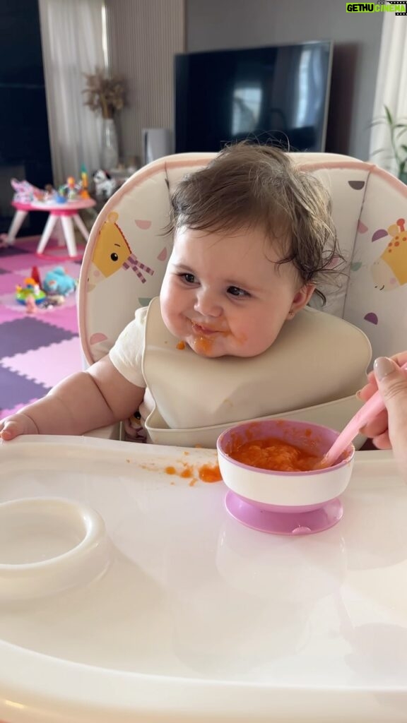 Vitória Moraes Instagram - Tudo que a lua come em 1 dia com 7 meses💜 Eu acho que minha filha come SUPER bem, e isso é ótimo! Quanto mais ela comer do que mamar, melhor pra ela! Mas lembrando que até 1 ano, ainda é uma introdução e tudo bem o bebê mais mamar que comer! Ela passa com a nutri e está tudo perfeito! Como é aí com seu neném?