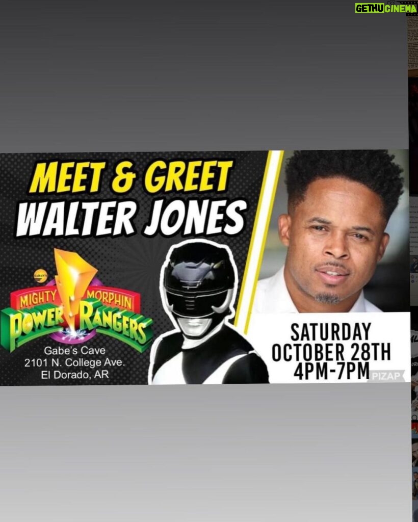 Walter Jones Instagram - You wanted me to come to Arkansas!!! This weekend Im coming to your part of town!! Lets celebrate 30 Years! Its Morphin Time! #arkansas #powerrangers #blackranger #walterejones #walterjones