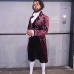 Warren Egypt Franklin Instagram - A very Hamilton Holiday 🎄🙏🏾 Touring is hard, especially during the holidays, but with so many shutdowns happening due to covid I’m grateful to just be on stage doing what I love and bringing joy to others this season. Also I had to let yall see how good I look in my TJ costume today. 😝 Happy Holidays! Shea's Performing Arts Center