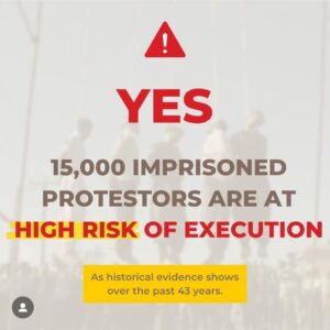 Yasmine Aker Instagram - The Islamic Republic has mass executed their own citizens in the past and would likely do it again. Diverging from this narrative is dangerous and damaging to the Iranian people fighting for freedom. 

Post made by:
@persianswithpurpose 
@donya.delsouz 
@alsoknownas.e 

#freeiran #womanlifefreedom #mahsaamini #zhinaamini #مهسا_امینی