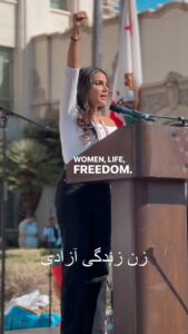 Yasmine Aker Instagram - “The revolution in Iran is not just about the Hijab, and it is definitely not about the persecution of Islam. Iranian people want freedom and equality. Iranian women have been facing severe gender apartheid for over 40 years. The Islamic Republic doesn’t actually care about Muslims, they don’t care about anyone! In fact, many people who identify as Muslims in Iran are also opposed to mandatory Hijab. These Muslims, along with Iranians from all genders, classes and creed have been standing shoulder to shoulder in their fight for freedom and democracy. Mahsa Zhina Amnini’s death has become the catalyst for the very first Female led revolution in the history of humankind. These women are demanding for their right to choose! The freedom to choose is not just for women, this movement is a human rights movement. The people of Iran are demanding an end to their theocratic dictatorship, they are demanding an end to the violence and oppression of women, the LGBTQ+, for religious minorities, like Baha’is, Christians, Zoroastrians, and Jews, and for ethnic minorities like Baloochis, Afghans, and Kurds. The people of Iran, including Muslims are demanding a true democracy and liberty for all!   We must stand with the people of Iran, we must stand with the women of Iran, because just as women in Iran are fighting for their freedom to choose, so are the women here in America! If we choose not to stand with the women of Iran, the women of Kurdistan and Afghanistan. Who will stand with us when it is our turn? Even here in America Women, minorities, and the LGBTQ+ have been systematically losing their rights. Their fight is our fight, and our fight is their fight! Woman, Life, Freedom… Zan Zendegi Azadi!” If you are an American citizen, please make sure to vote. Nov 8 is the last day to vote. Choose progressive candidates who care about human rights and Women’s right to choose. Don’t be fooled by religious fundamentalists the way Iranians were fooled by religious fundamentalists in 1979. Vote for a better world, cleaner environment, and a world where women, minorities, lgbtq+ are treated with dignity. #freedom #mybodymychoice #womensrights #freeiran #vote Beverly Hills City Hall