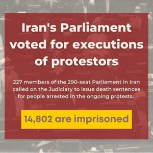 Yasmine Aker Instagram - The Islamic Republic has mass executed their own citizens in the past and would likely do it again. Diverging from this narrative is dangerous and damaging to the Iranian people fighting for freedom. 

Post made by:
@persianswithpurpose 
@donya.delsouz 
@alsoknownas.e 

#freeiran #womanlifefreedom #mahsaamini #zhinaamini #مهسا_امینی
