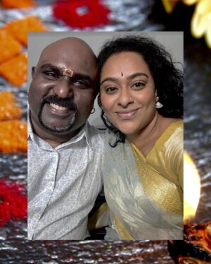 Yogi B Instagram - Hope your day was swell with love and laughter. Happy Deepavali y’all! 🙏🏽🪔✨