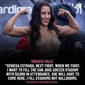 Yokasta Valle Instagram - Those are fighting words...let's get it on 🤬

Via @cabracombat

____
#undisputed #seniesaestrada #boxing #boxeo #yokastavalle #SupremeBoxing