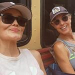 Yumi Stynes Instagram - Planning our takeover 🤫🦵🏽🦵🏽⛴️ @_sarahwilson_ = She Who Can Find a Hike Anywhere