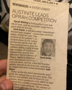Zach Anner Instagram - Today’s #TBT is courtesy of @joshtheflanagan who apparently saved all my newspaper clippings like the proud grandma he is! Sharing this past decade with you all has been an incredible privilege. Sincerely, thank you for everything.
