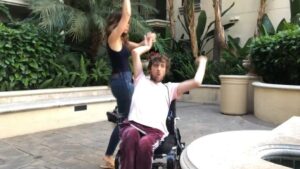 Zach Anner Instagram - @kristinakuzmic Somehow always manages to bring out my best self and my worst dancing at the same time! I love her so much!