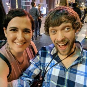 Zach Anner Instagram - More like Sexy and the Chocolate Factory!  with @michelefortie #theater #WeLookGreat