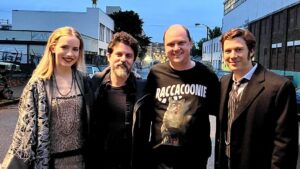 Zach Gilford Instagram - With Willia Fitzgerald, Michael Fimognari, and Zach Gilford on set of THE FALL OF THE HOUSE OF USHER #thefallofthehouseofusher