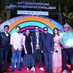 A. R. Rahman Instagram - Reflecting on the unforgettable moments of #GandhiTalks at @iffigoa 🎥✨ . . . @zeestudiosofficial @arrahman @actorvijaysethupathi #ArvindSwami @aditiraohydari @siddharth23oct @shariq_patel @kishorbelekar #Kyoorius @moviemillent @zeestudiossouth @nfdcindia