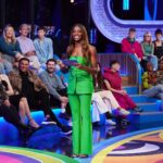 AJ Odudu Instagram - Green light! 💚 Jumpsuit is @karenmillen and I was Late & Live in it last night. 🥰✨ @BBUK @itvxofficial #BBUK The Big Brother House