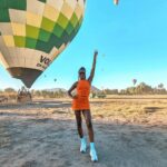 AJ Odudu Instagram - Sunrise hot air balloon ride over Teotithuacán in Mexico: completed it. 😅🙌🏿✨ I’d always wanted to go on one ever since I saw the Blue Peter presenters do them on the telly growing up and this was incredible.. The videos don’t do it justice.. 🎈 Up in the Clouds