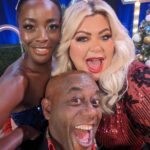 AJ Odudu Instagram - Sleigh-J Season! 💃🏿🎄🎊 Tonight’s Christmas special is Blankety Blank on BBC One and BBC iPlayer. See you at 9pm. 🥰🤶🏿 United Kingdom